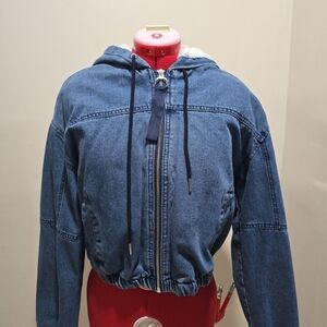 Denim Blue Bomber Jacket
